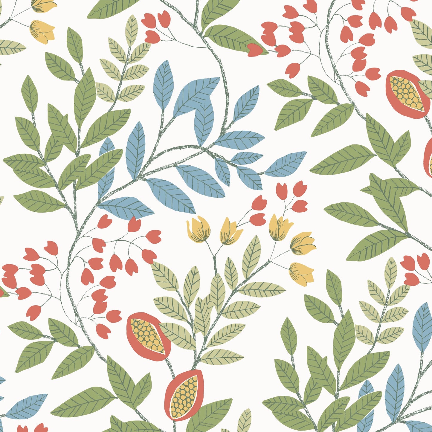 MN1841 - Mediterranean Wallpaper - Eden Retreat
