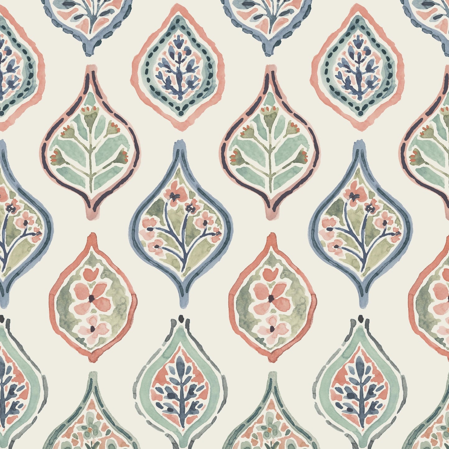 MN1853 - Mediterranean Wallpaper - Marketplace Motif