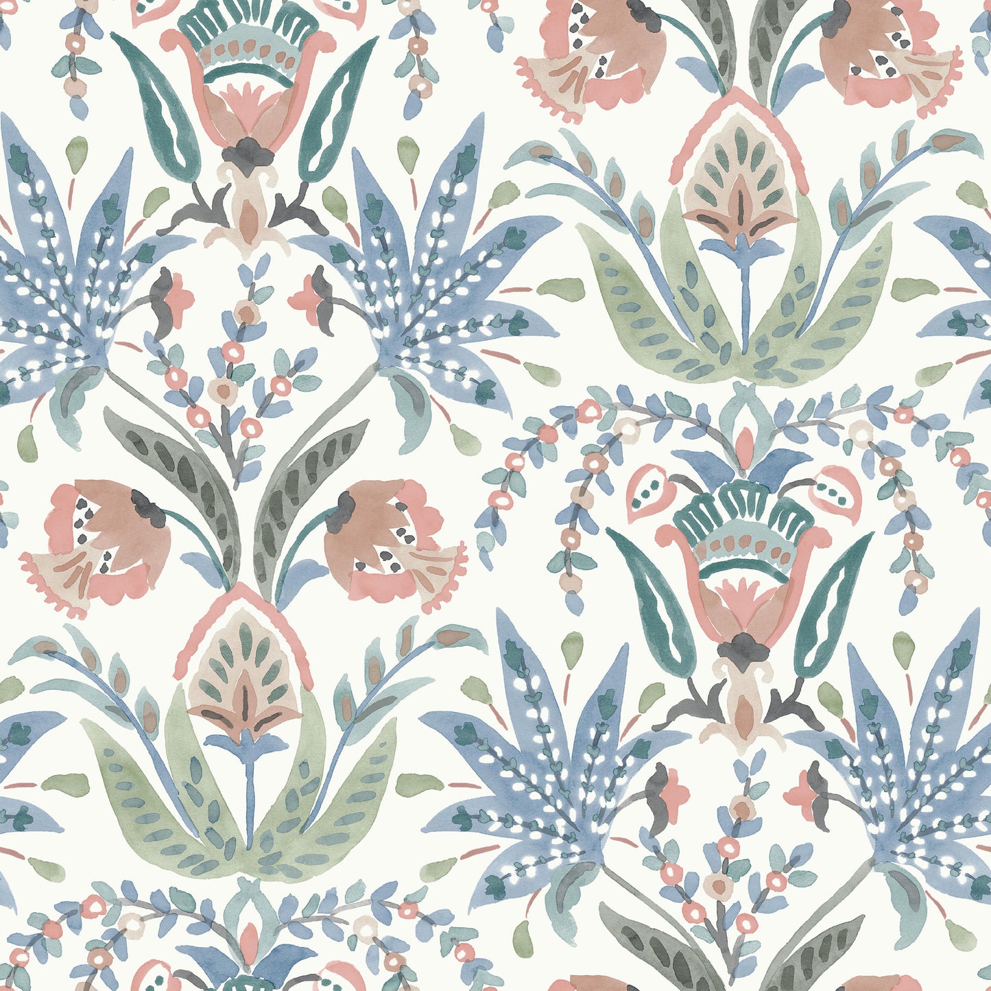 MN1912 - Mediterranean Wallpaper - Seaside Jacobean