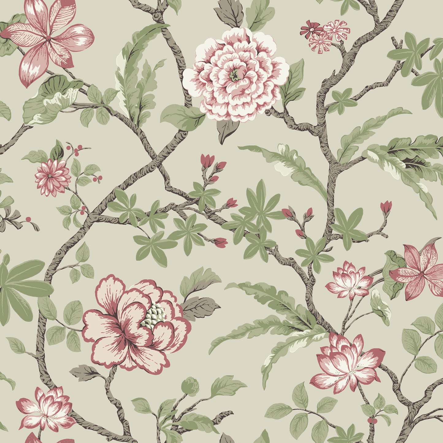 MX9653 - Ronald Redding Astoria Wallpaper Courtyard Botanical