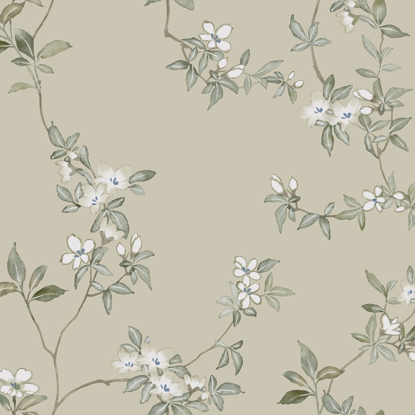 ZA8075 - Ronald Redding Tea Garden Ii Wallpaper April Blossom