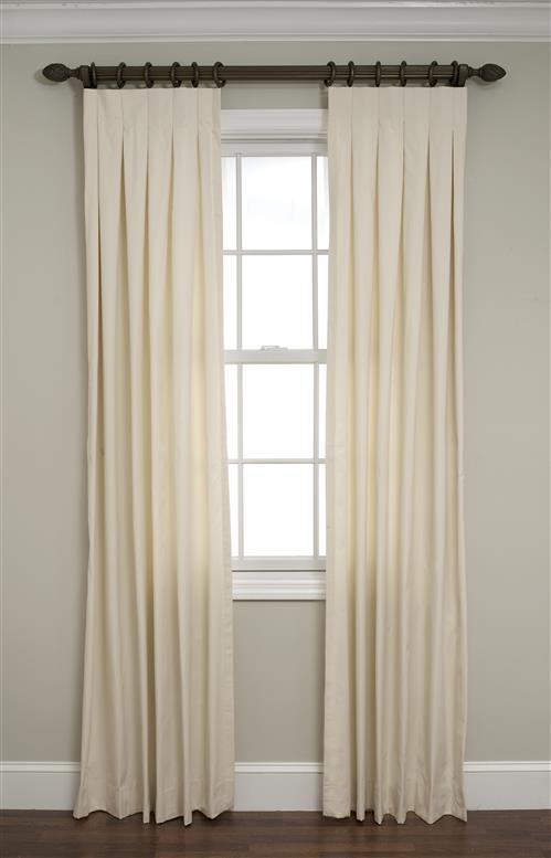 Inverted Box Pleated Drapes
