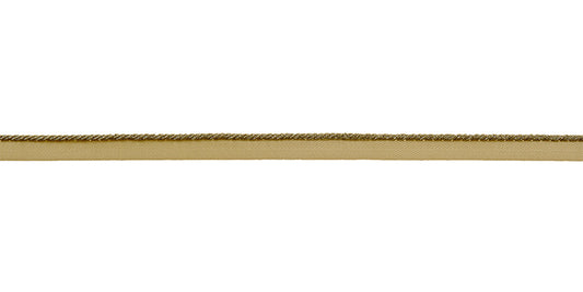 "1/4" Cord With Lip  -  Mini Metallic - Brass"