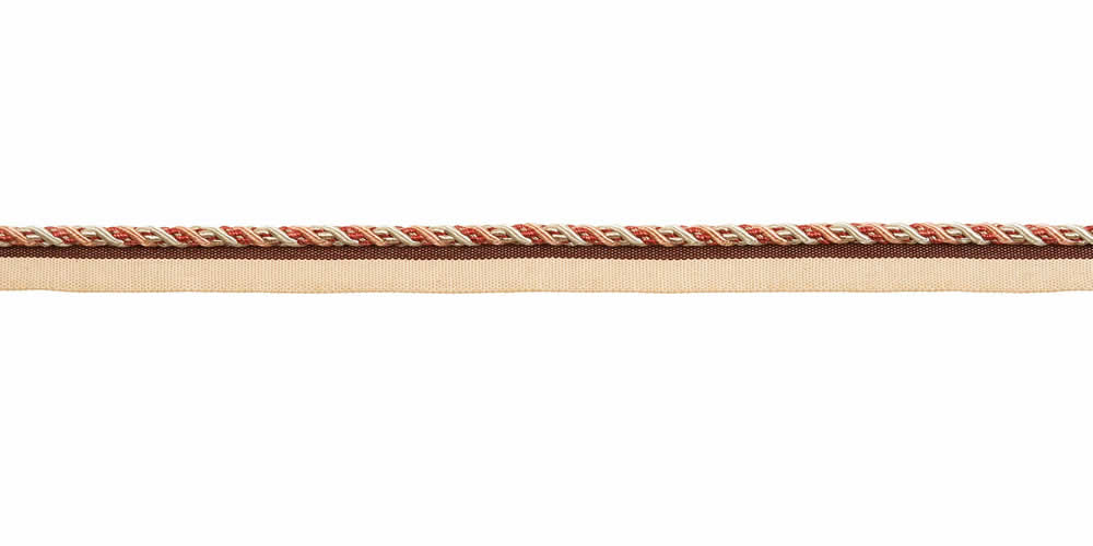 "1/4" Cord With Lip - Narita - Coral"