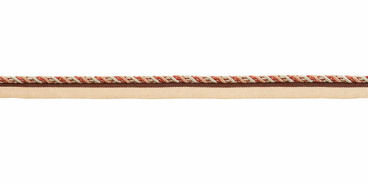 "1/4" Cord With Lip - Narita - Coral"