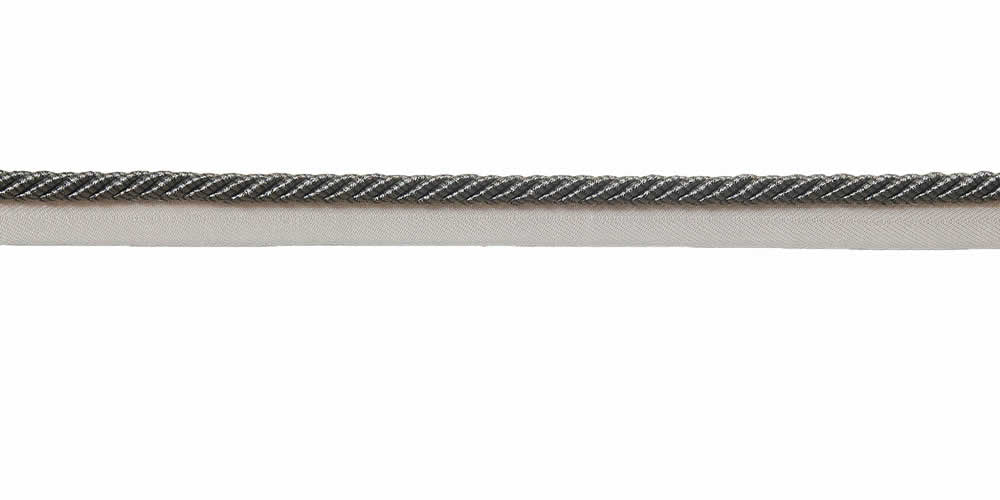 "3/8" Cord With Lip - Rolette - Pewter"