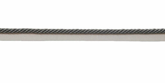 "3/8" Cord With Lip - Rolette - Pewter"