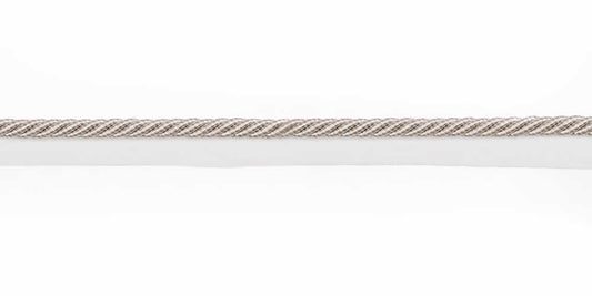 "3/8" Cord With Lip - Rolette - Silver Pearl"
