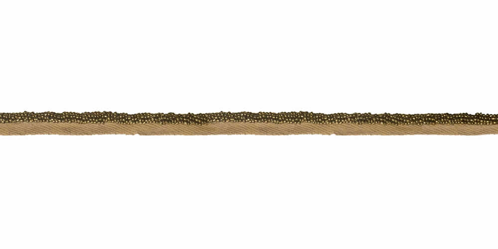 "3/8" Beaded Cord With Lip - Sarata - Topaz"