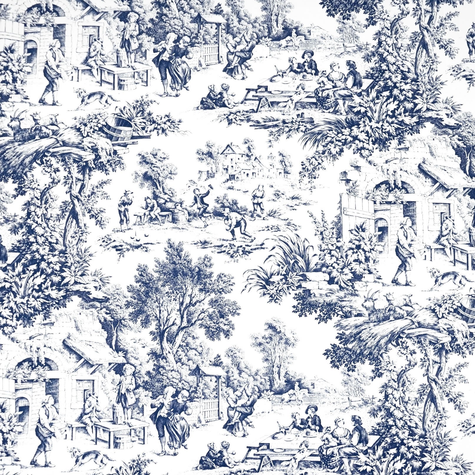 Dutton Toile - Navy