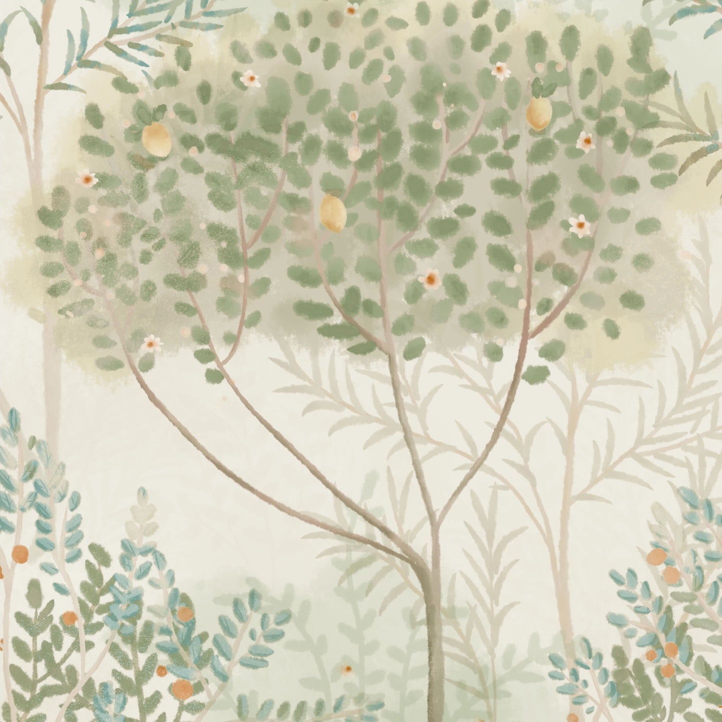 MN1821 - Mediterranean Wallpaper - Orchard
