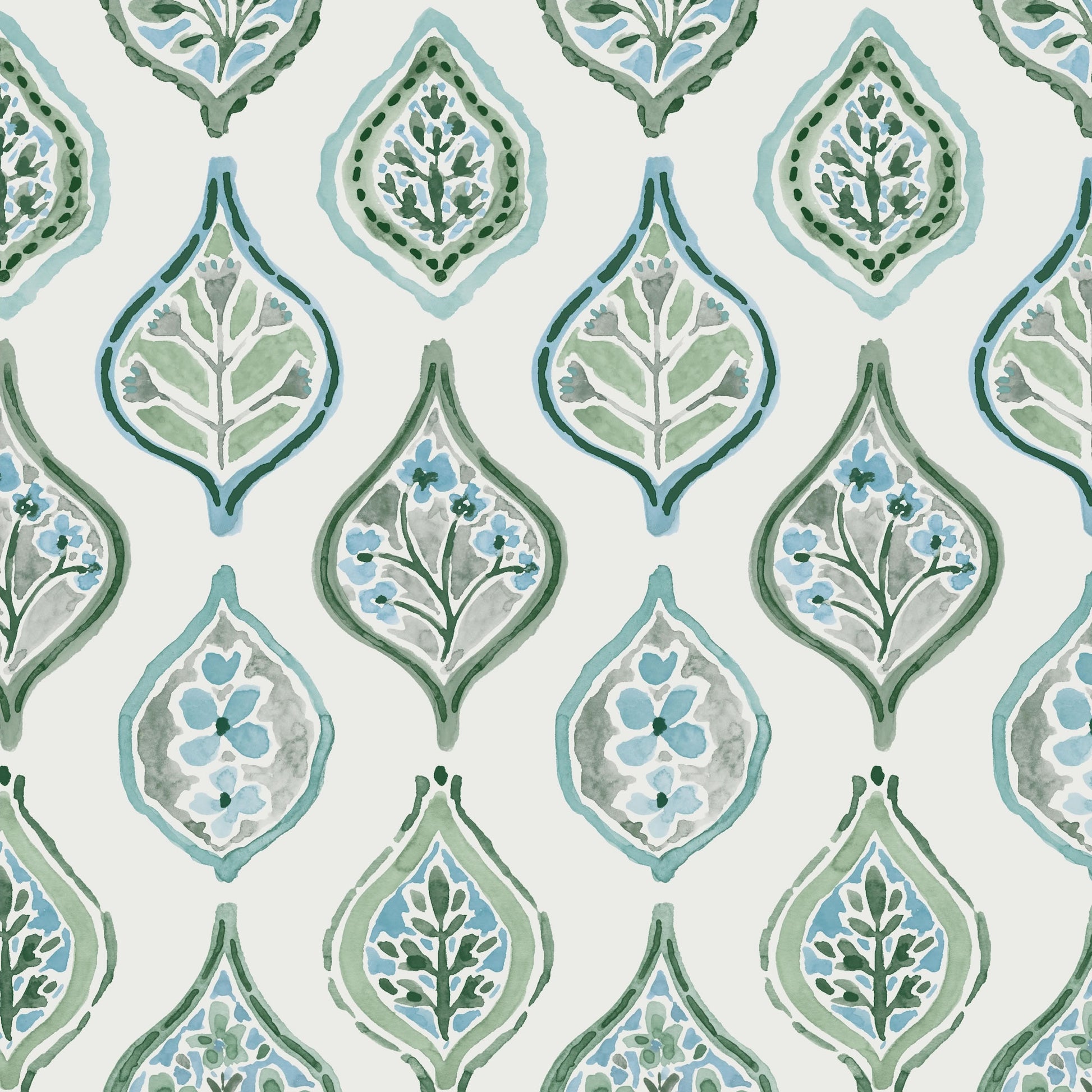 MN1851  - Mediterranean Wallpaper - Marketplace Motif