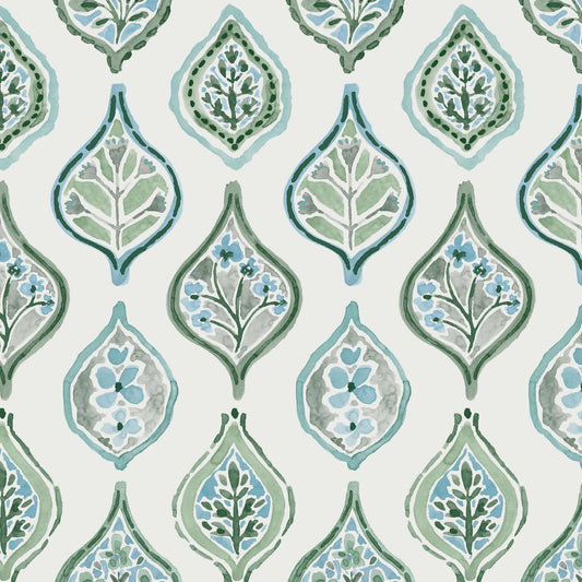 MN1851  - Mediterranean Wallpaper - Marketplace Motif