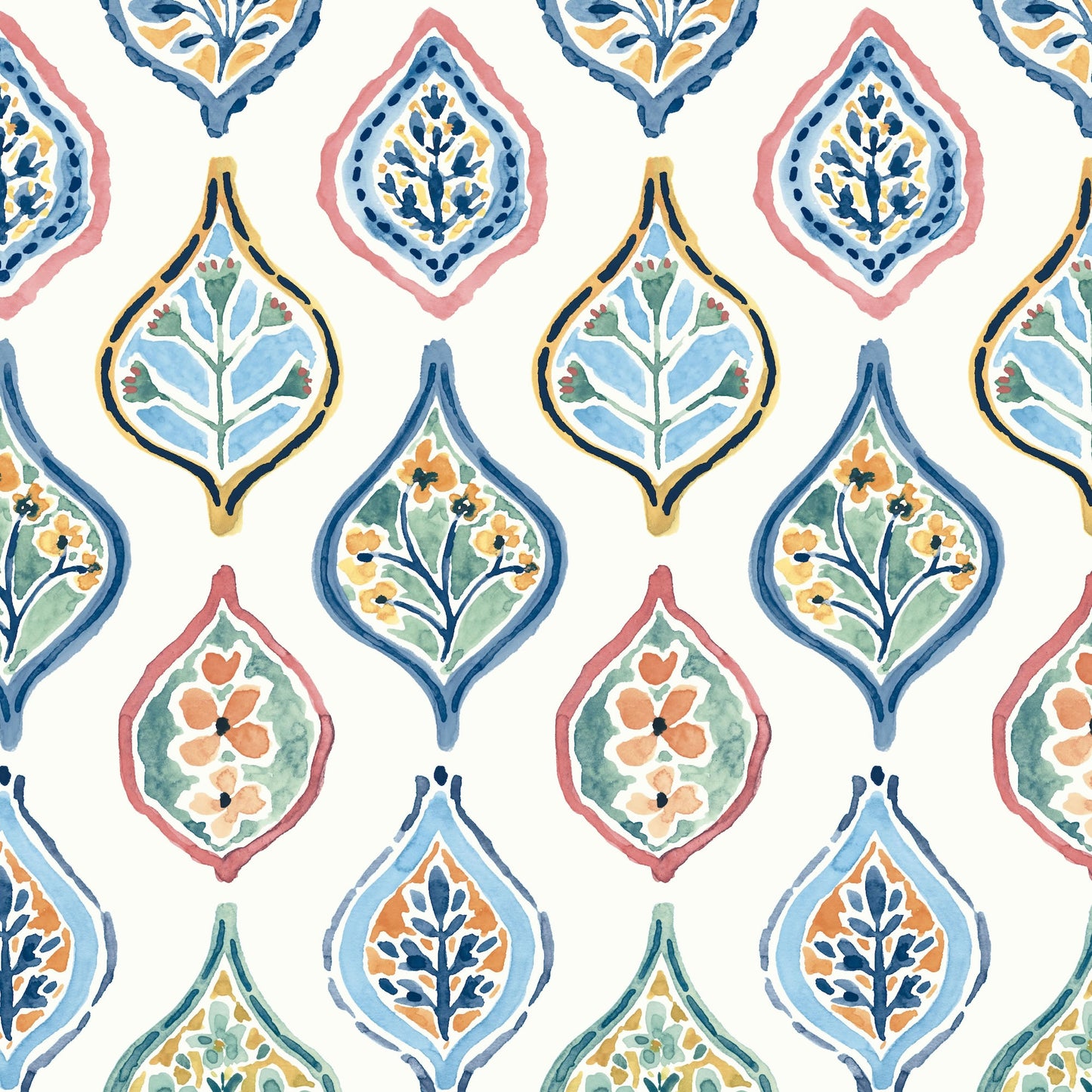 MN1852  - Mediterranean Wallpaper - Marketplace Motif