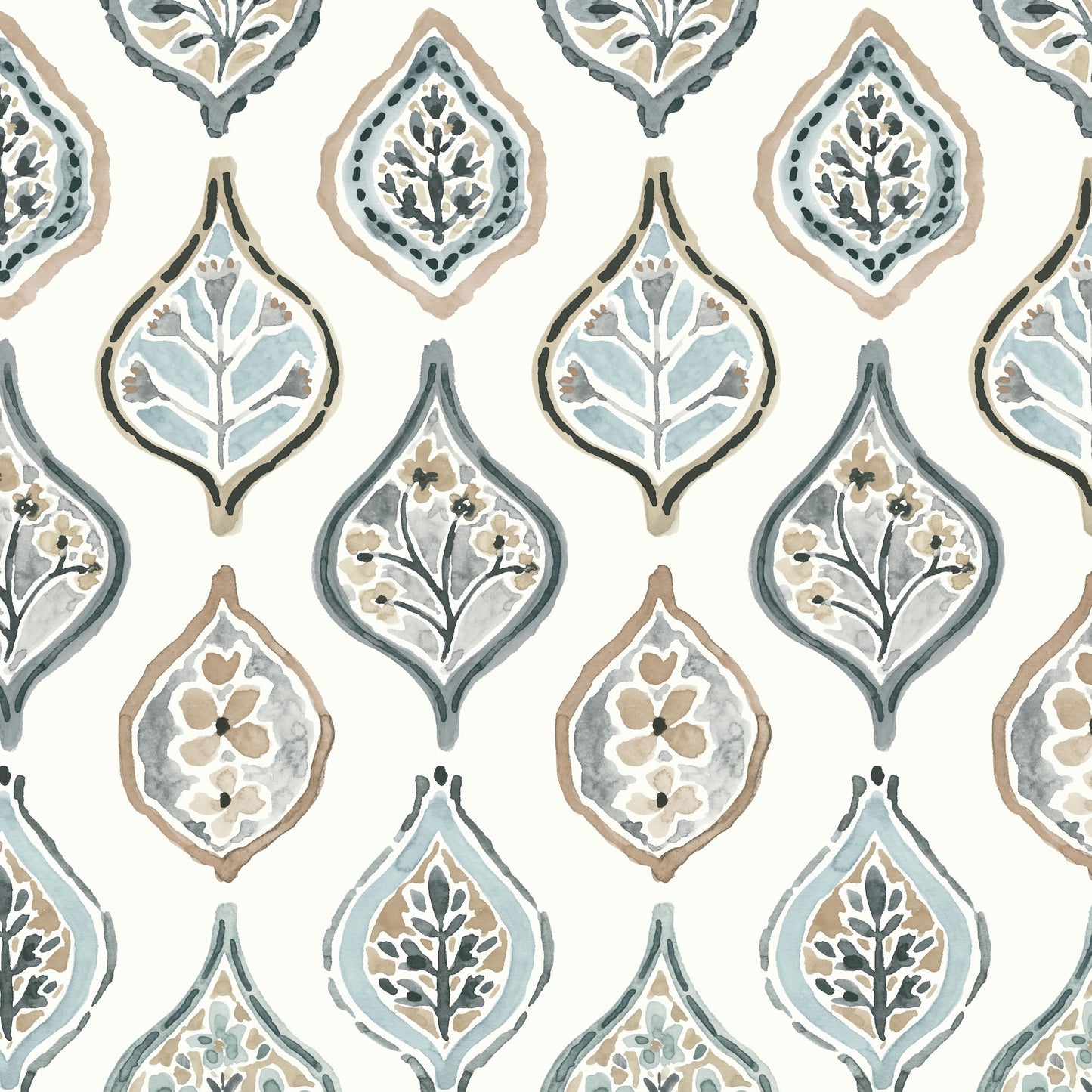 MN1854  - Mediterranean Wallpaper - Marketplace Motif