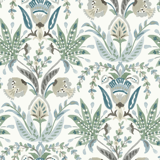 MN1910 - Mediterranean Wallpaper - Seaside Jacobean
