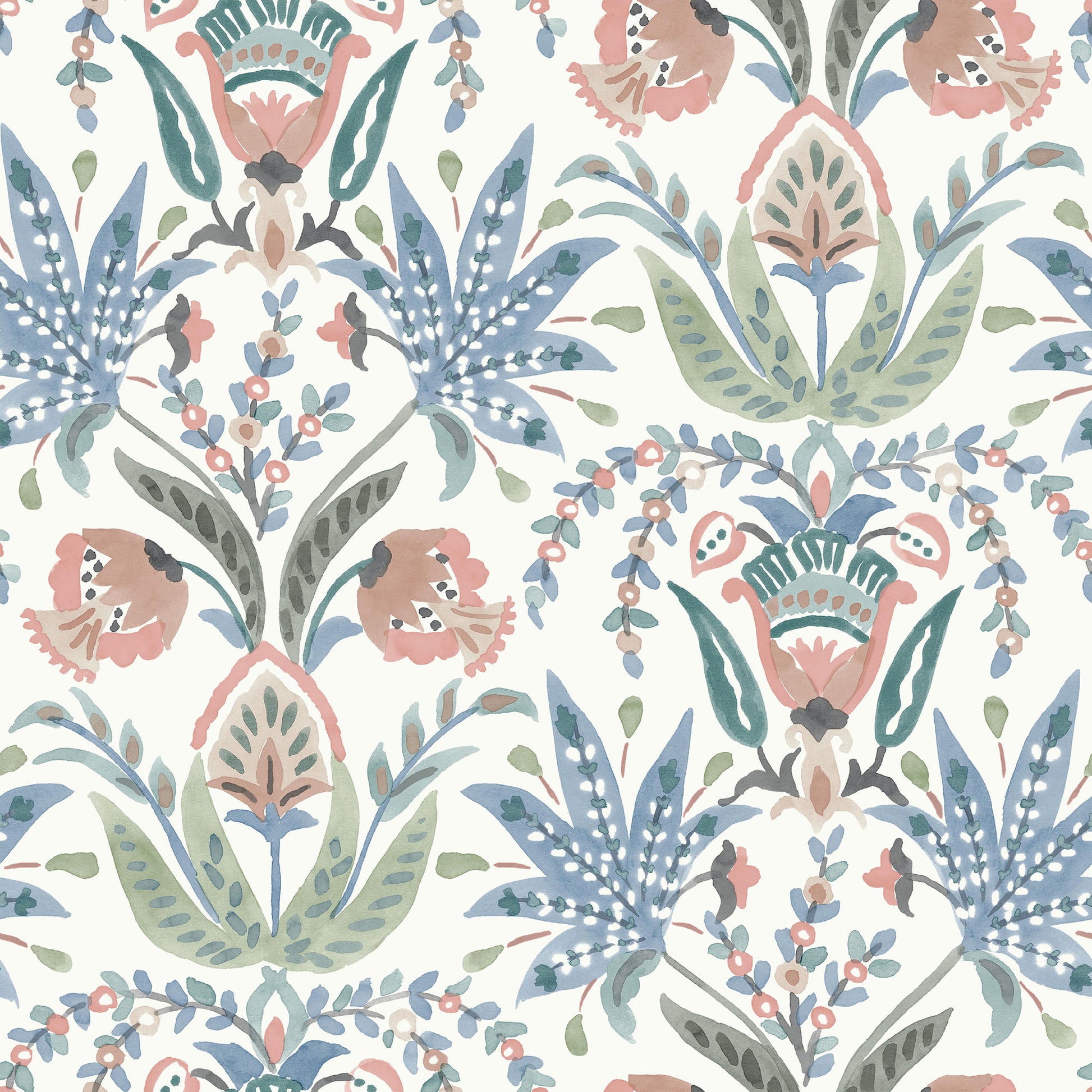 MN1912 - Mediterranean Wallpaper - Seaside Jacobean