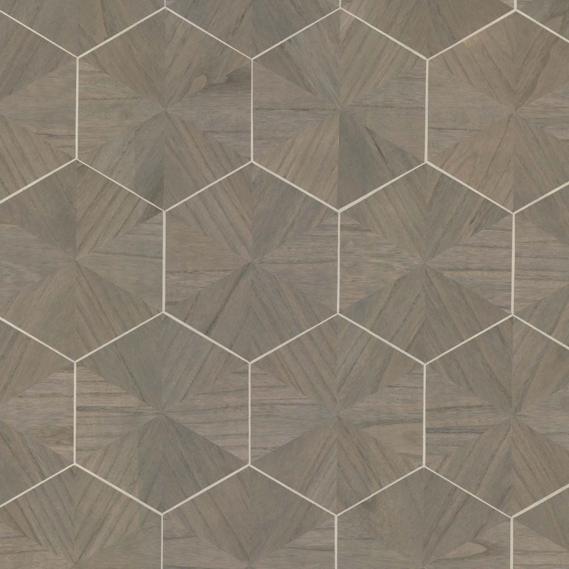 HO2102GV - Grasscloth And Natural Resource Hexagram Wood Veneer