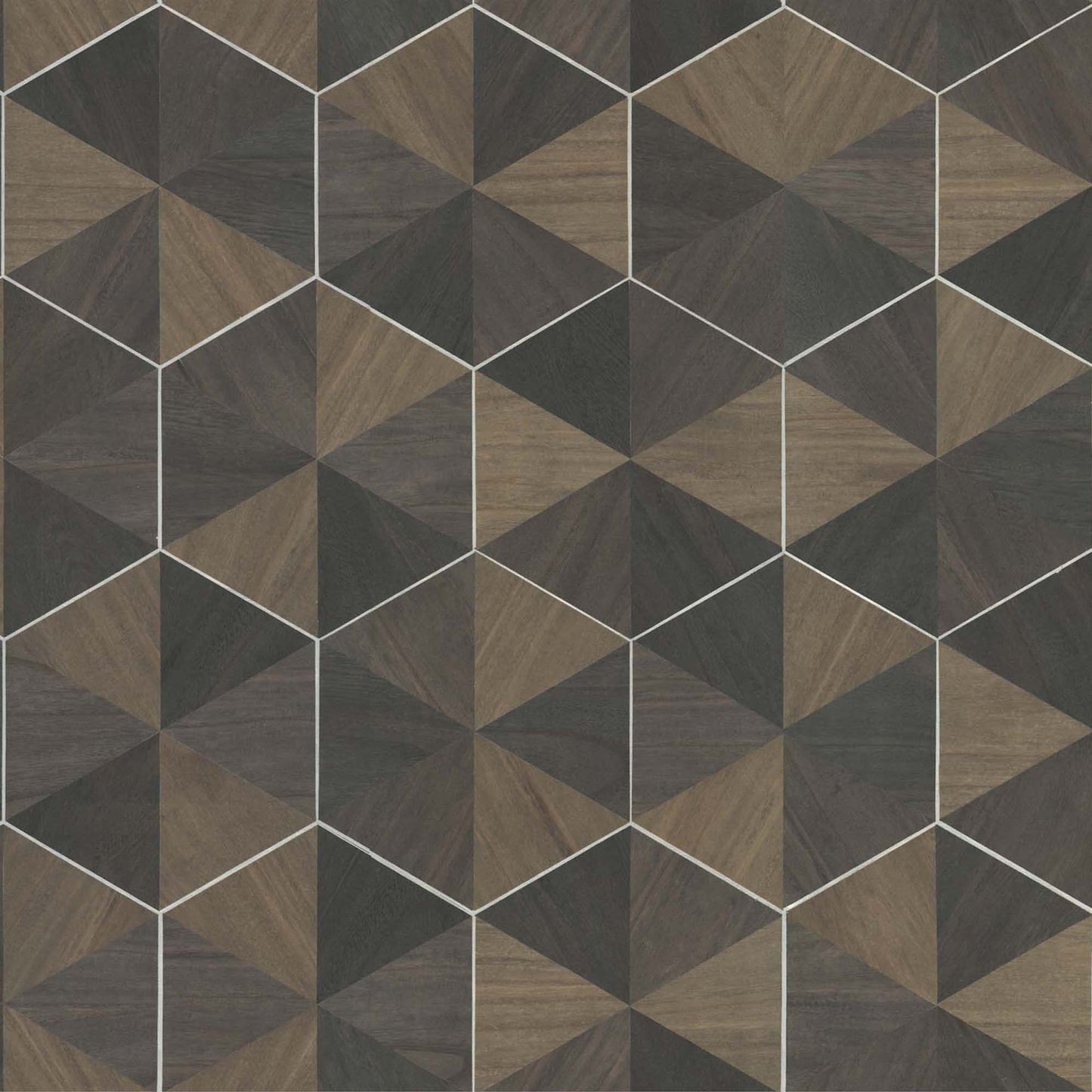 HO2103GV - Grasscloth And Natural Resource Hexagram Wood Veneer