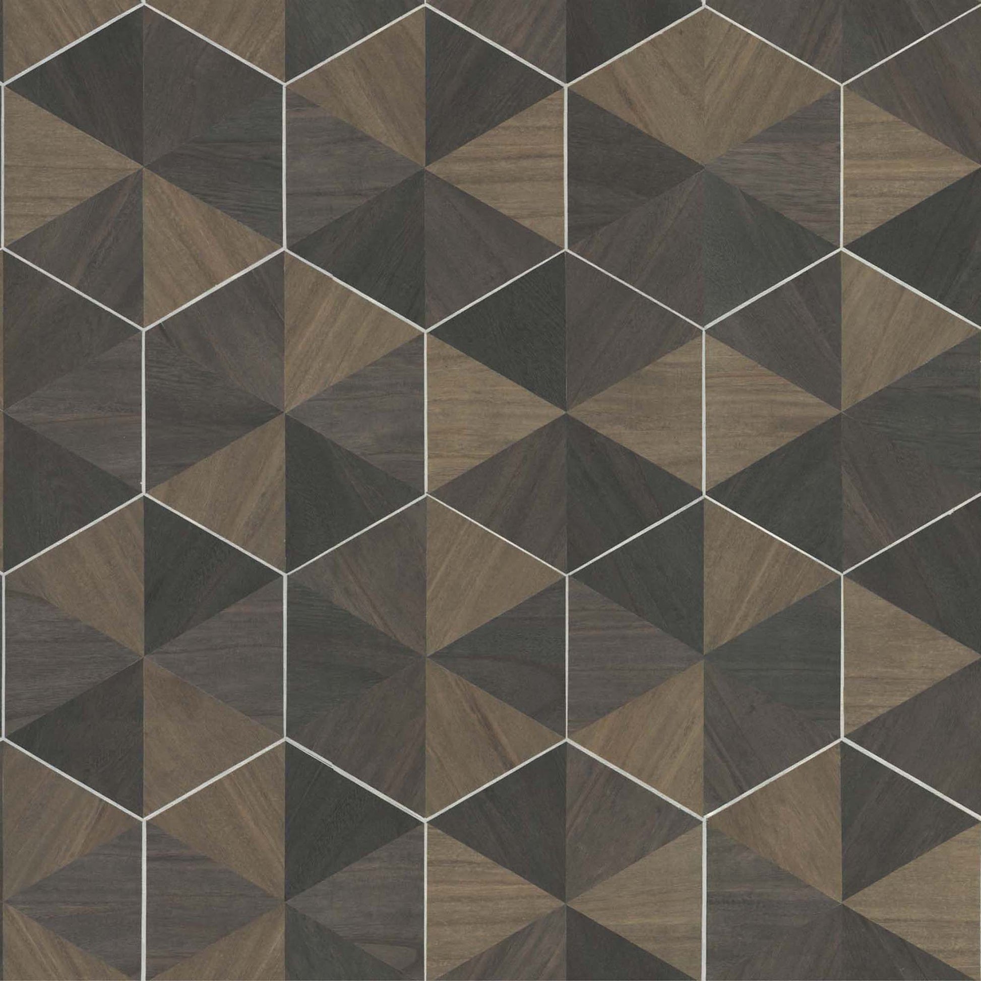 HO2103GV - Grasscloth And Natural Resource Hexagram Wood Veneer