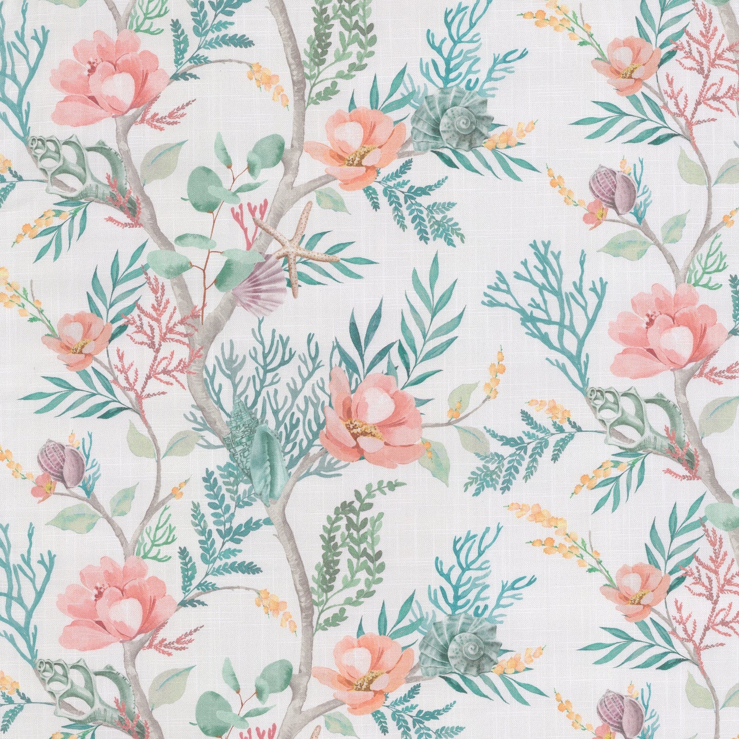 Coral Bloom - Lillian August - Aqua Peach