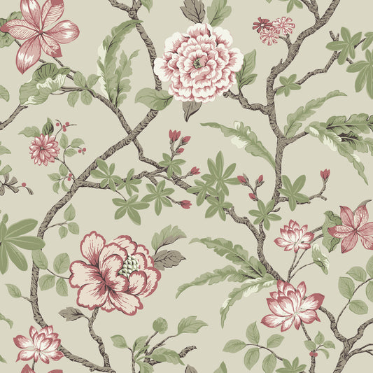 MX9653 - Ronald Redding Astoria Wallpaper Courtyard Botanical