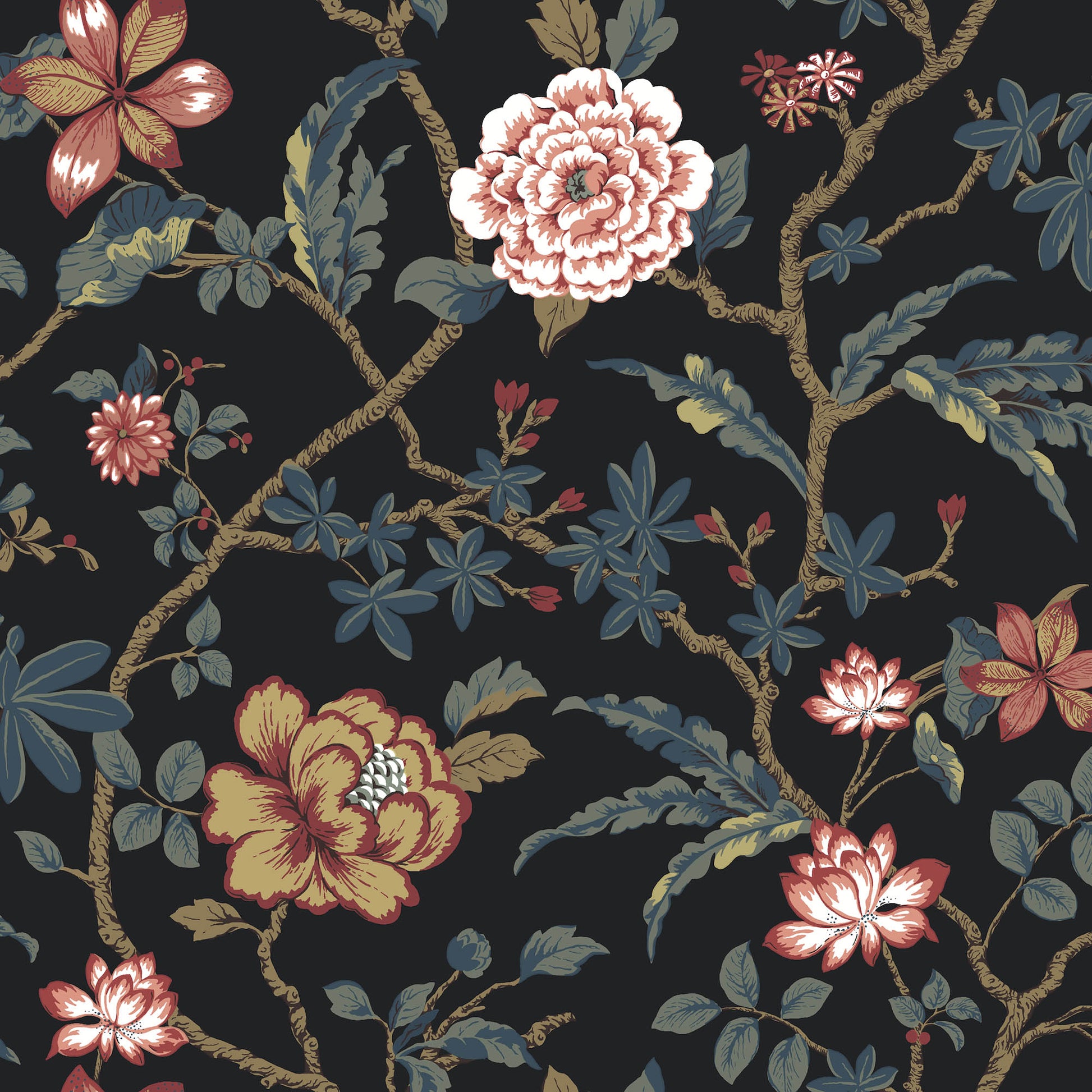 MX9656 - Ronald Redding Astoria Wallpaper Courtyard Botanical
