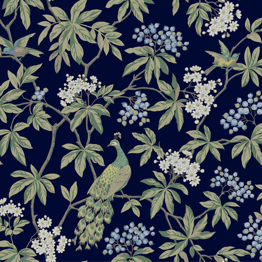 MX9661 - Ronald Redding Astoria Wallpaper Peacock Estate