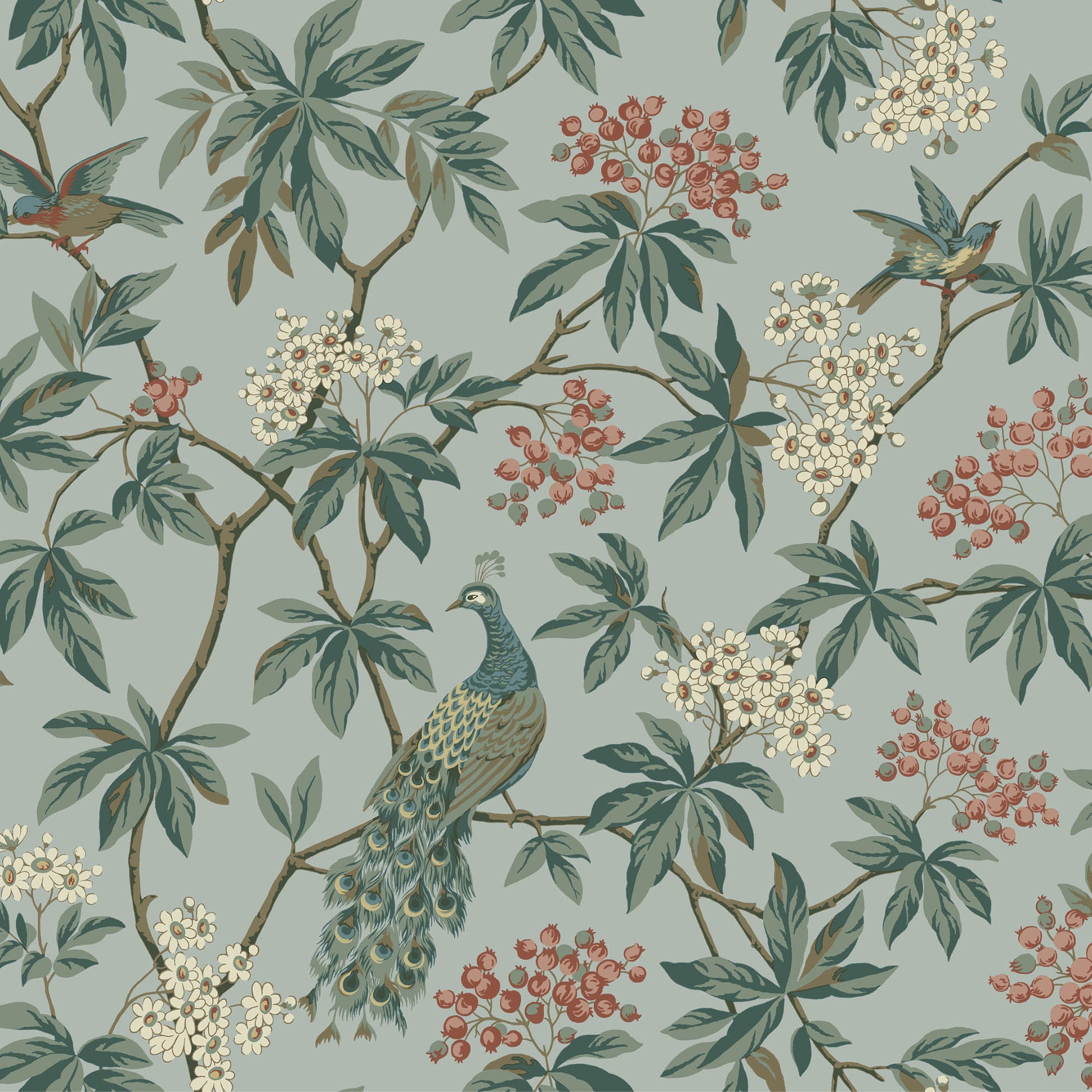 MX9663 - Ronald Redding Astoria Wallpaper Peacock Estate