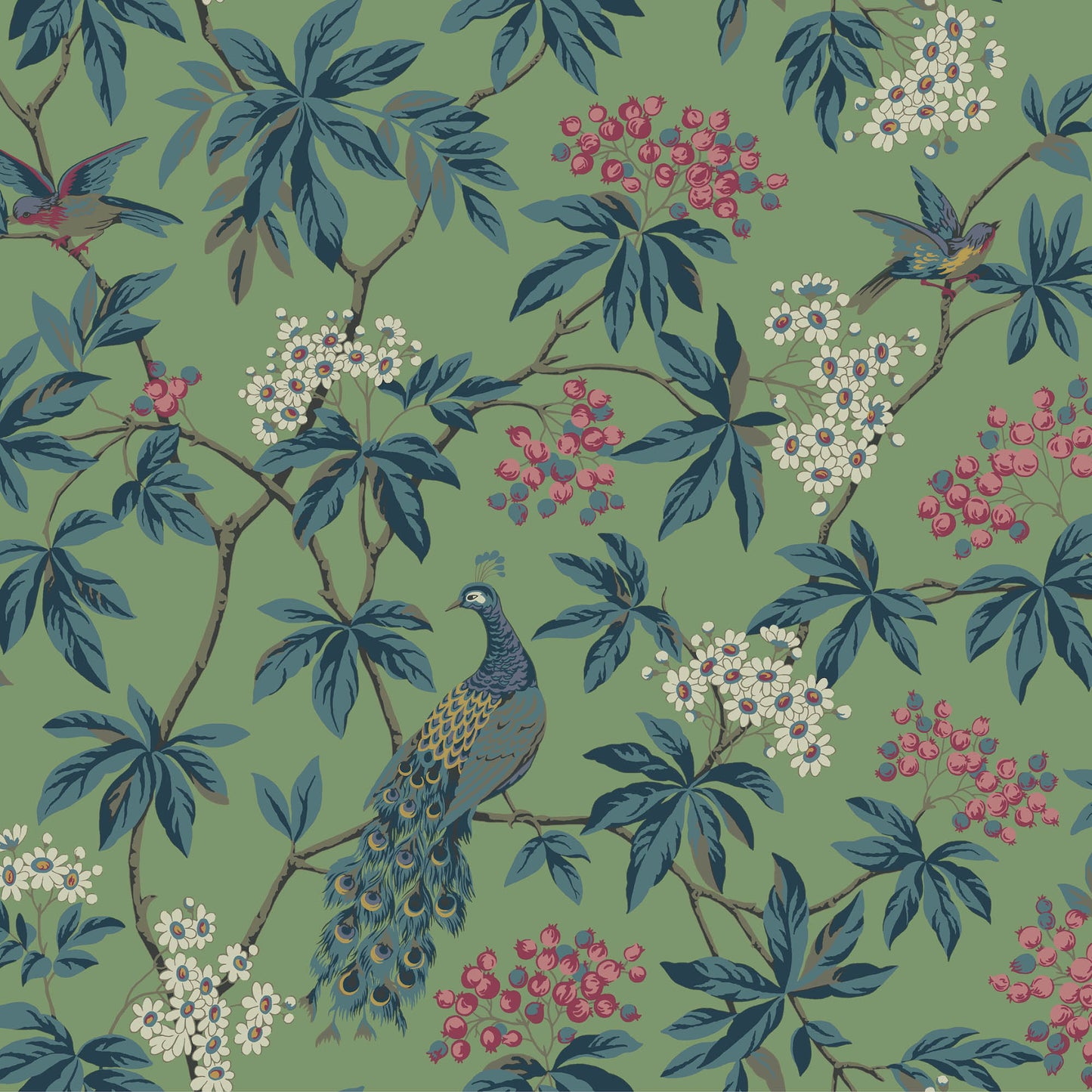 MX9664 - Ronald Redding Astoria Wallpaper Peacock Estate