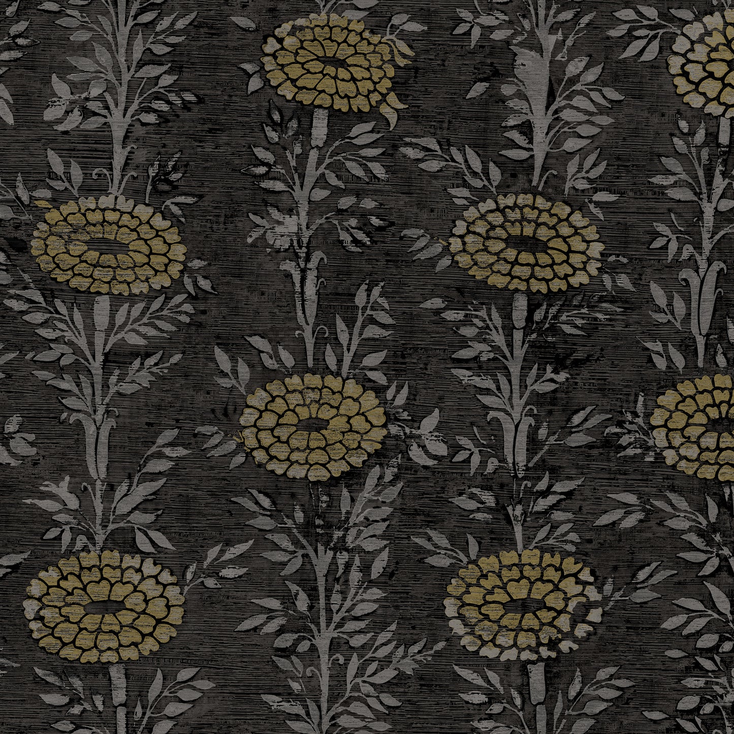 ZA8017 - Ronald Redding Tea Garden Ii Wallpaper French Marigold