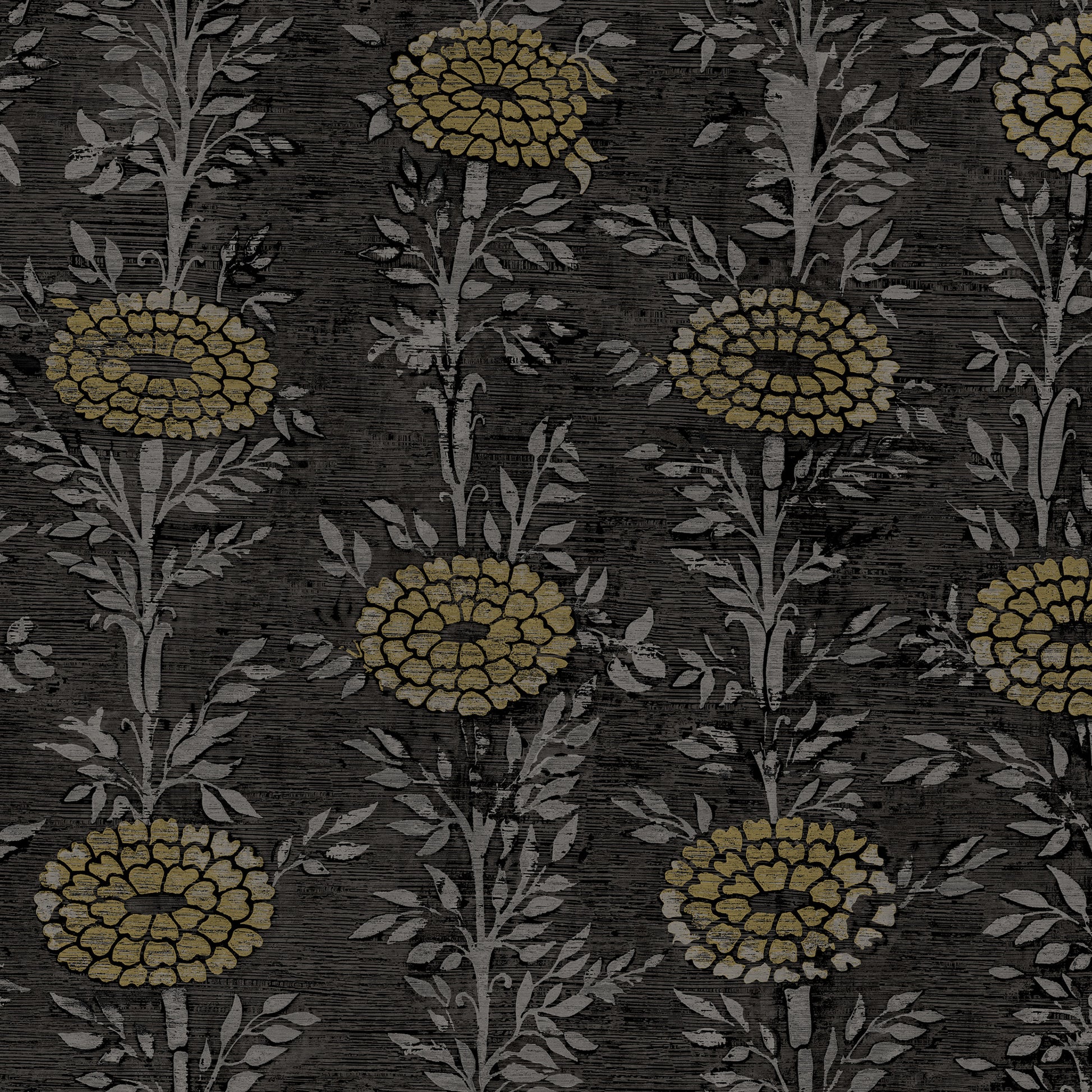 ZA8017 - Ronald Redding Tea Garden Ii Wallpaper French Marigold
