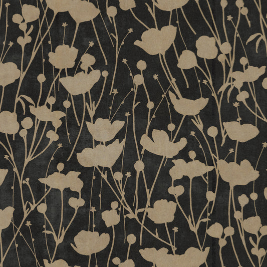 ZA8066 - Ronald Redding Tea Garden Ii Wallpaper Shimmering Poppies