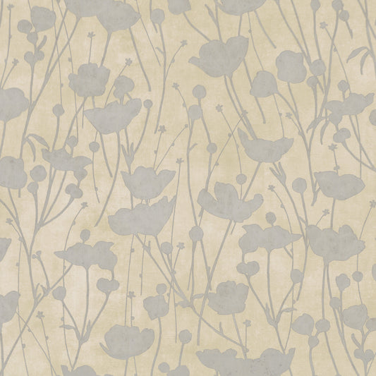ZA8067 - Ronald Redding Tea Garden Ii Wallpaper Shimmering Poppies