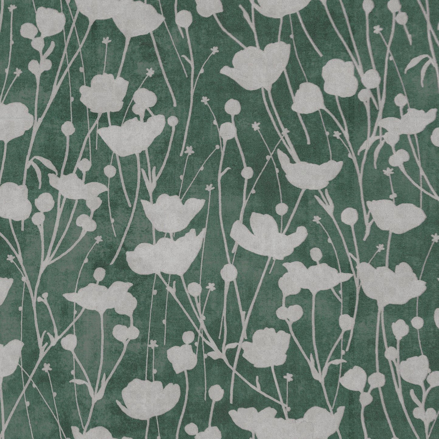 ZA8068 - Ronald Redding Tea Garden Ii Wallpaper Shimmering Poppies