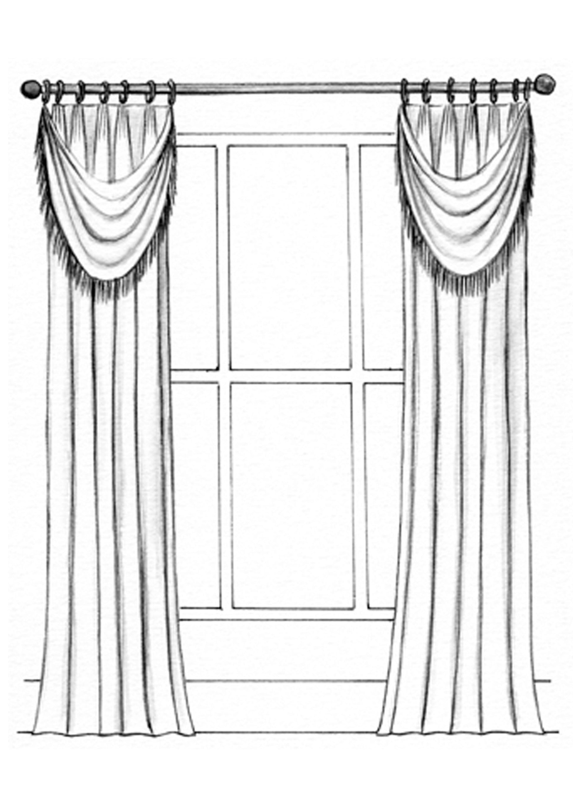 Pleated Bustle Swag