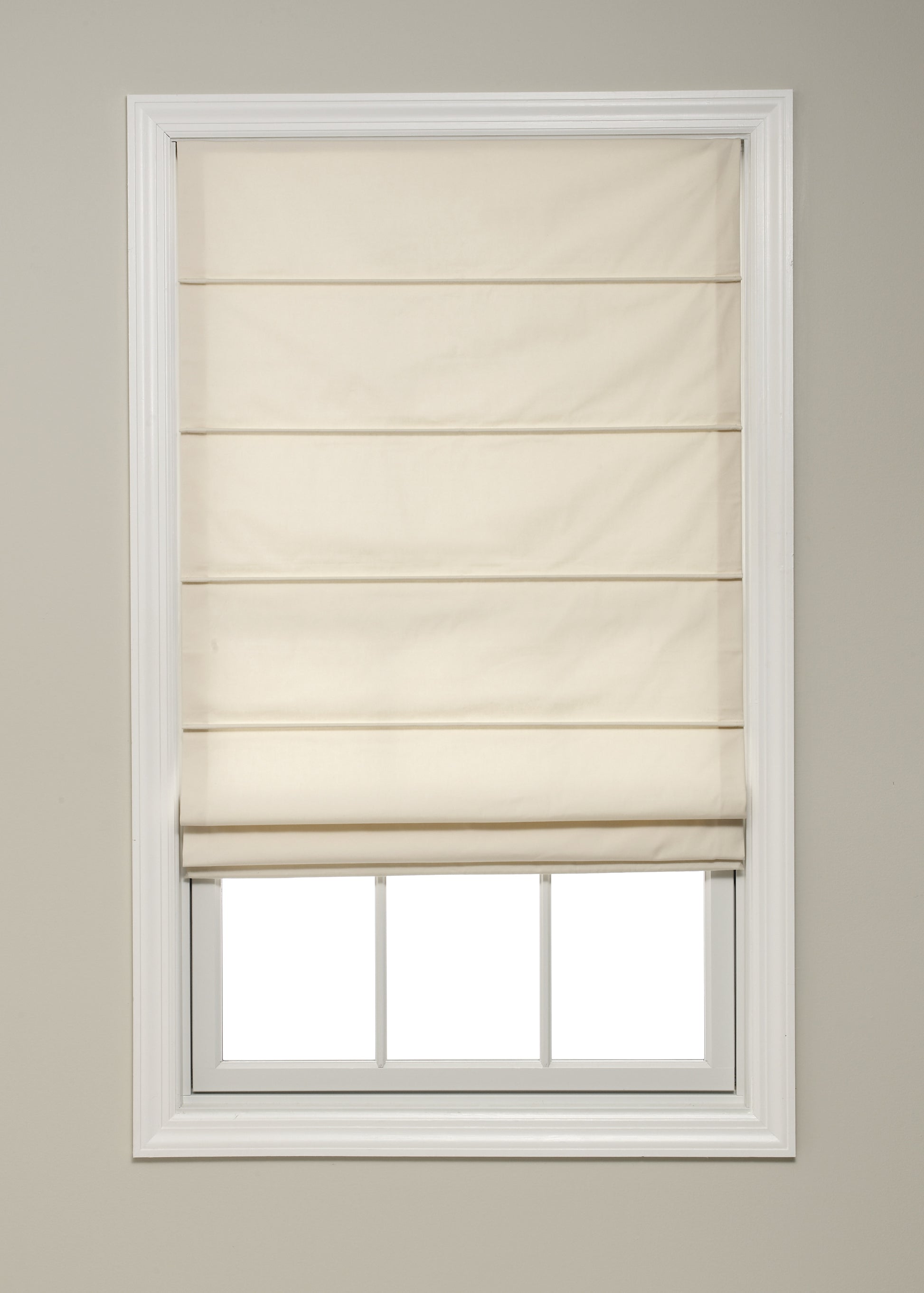 Front Slat Roman Shade