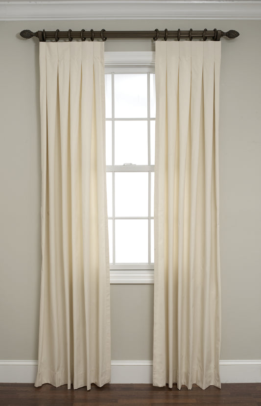Inverted Box Pleated Drapes