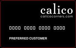 Calico preferred customer credit card example