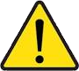 yellow warning triangle with exclamation point