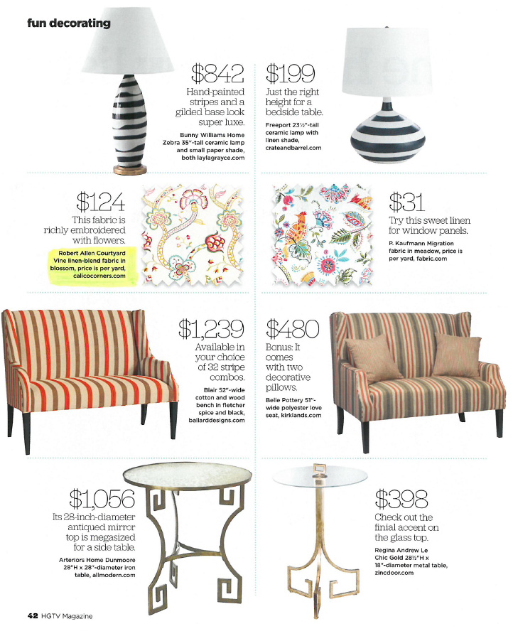 Calico - HGTV Magazine March 2015 Press