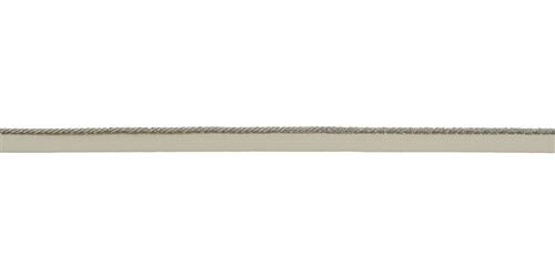 1/4" Cord With Lip  -  Mini Metallic - Platinum