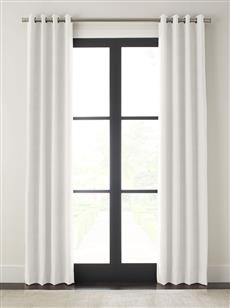 Drapery 105"L X 48"W-Black Grommet-Wexford-Oyster - Single Panel