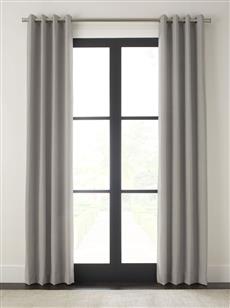 Drapery 105"L X 48"W-Matte Grommet-Wexford-Cement - Single Panel