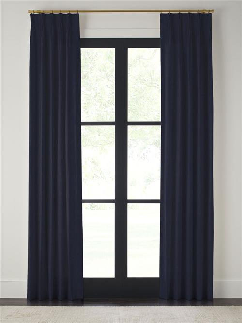 Drapery 105"L X 23"W-Pinch Pleat-Wexford-Ink - Single Panel