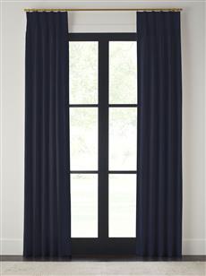 Drapery 105"L X 23"W-Pinch Pleat-Wexford-Ink - Single Panel