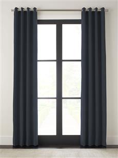 Drapery 96"L X 48"W-Matte Grommet-Emporio-Navy - Single Panel