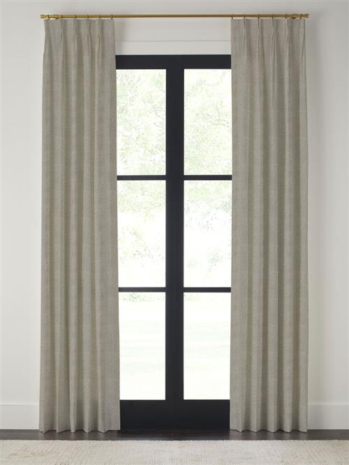 Drapery 96"L X 23"W-Pinch Pleat-Wexford-Cement - Single Panel