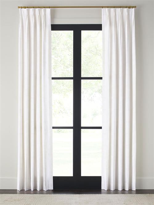 Drapery 96"L X 23"W-Pinch Pleat-Wexford-White WEXFORD/WHITE
