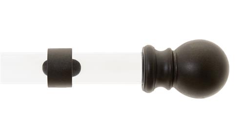 1.5" Acrylic Rod Set W/Ball Finial-8' L-Iron IRON 233